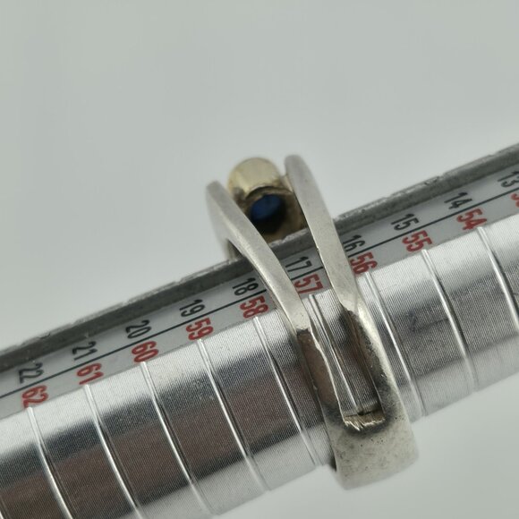 Sterling Silver Ring Mid-Century contemporary Artisan Minimalist Square Stack 8 - Picture 9 of 14